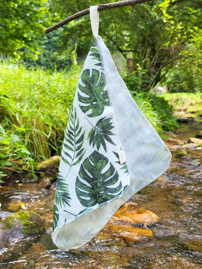 Organic cotton wash cloth in a creek