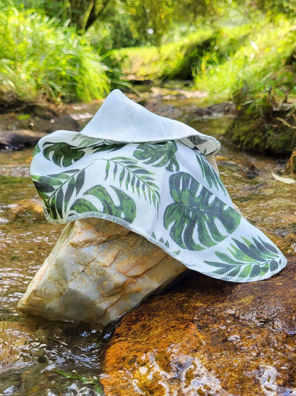 Organic cotton wash cloth in a creek