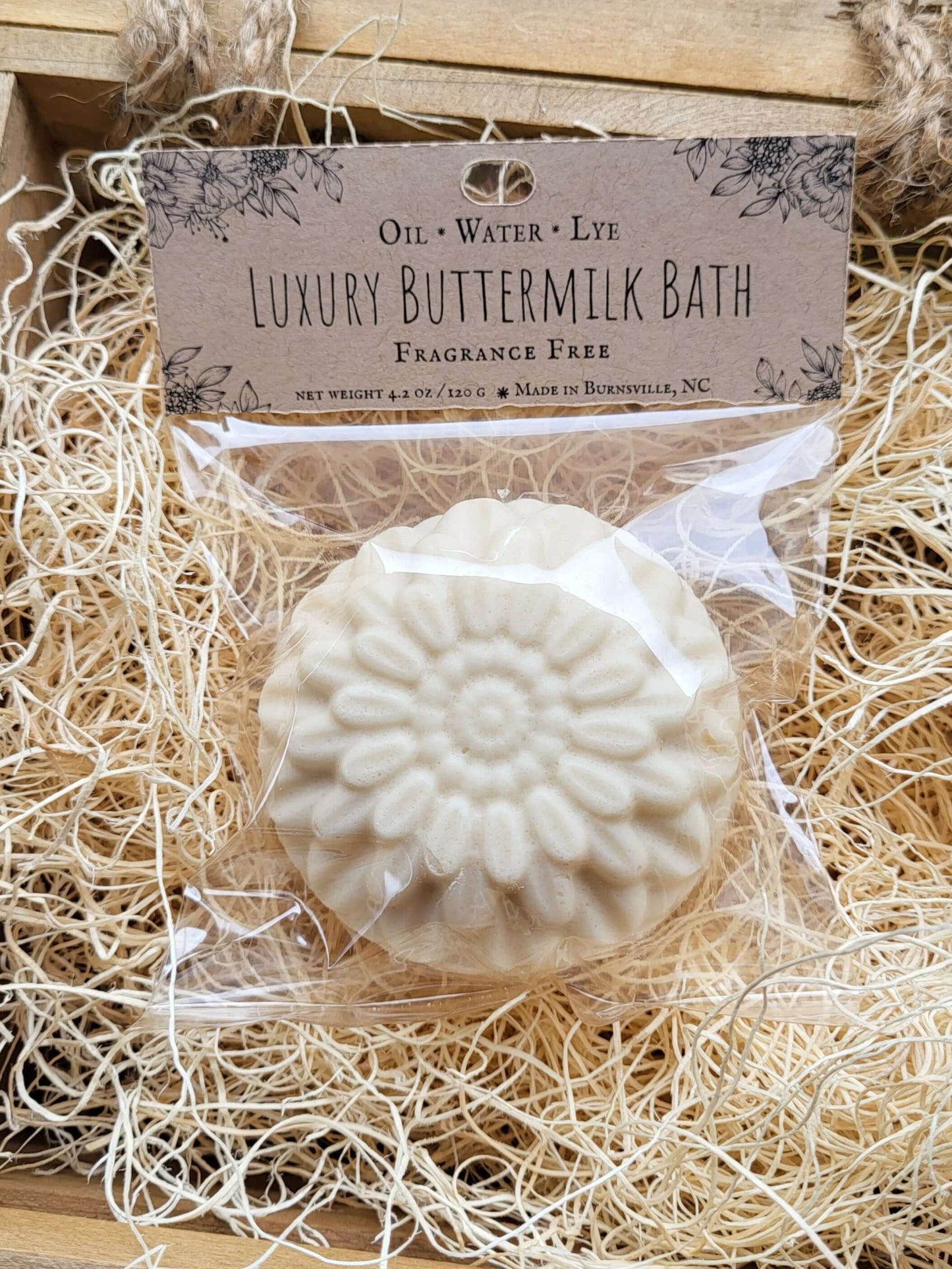 Fragrance Free ⁕ Luxury Buttermilk Bath Bomb